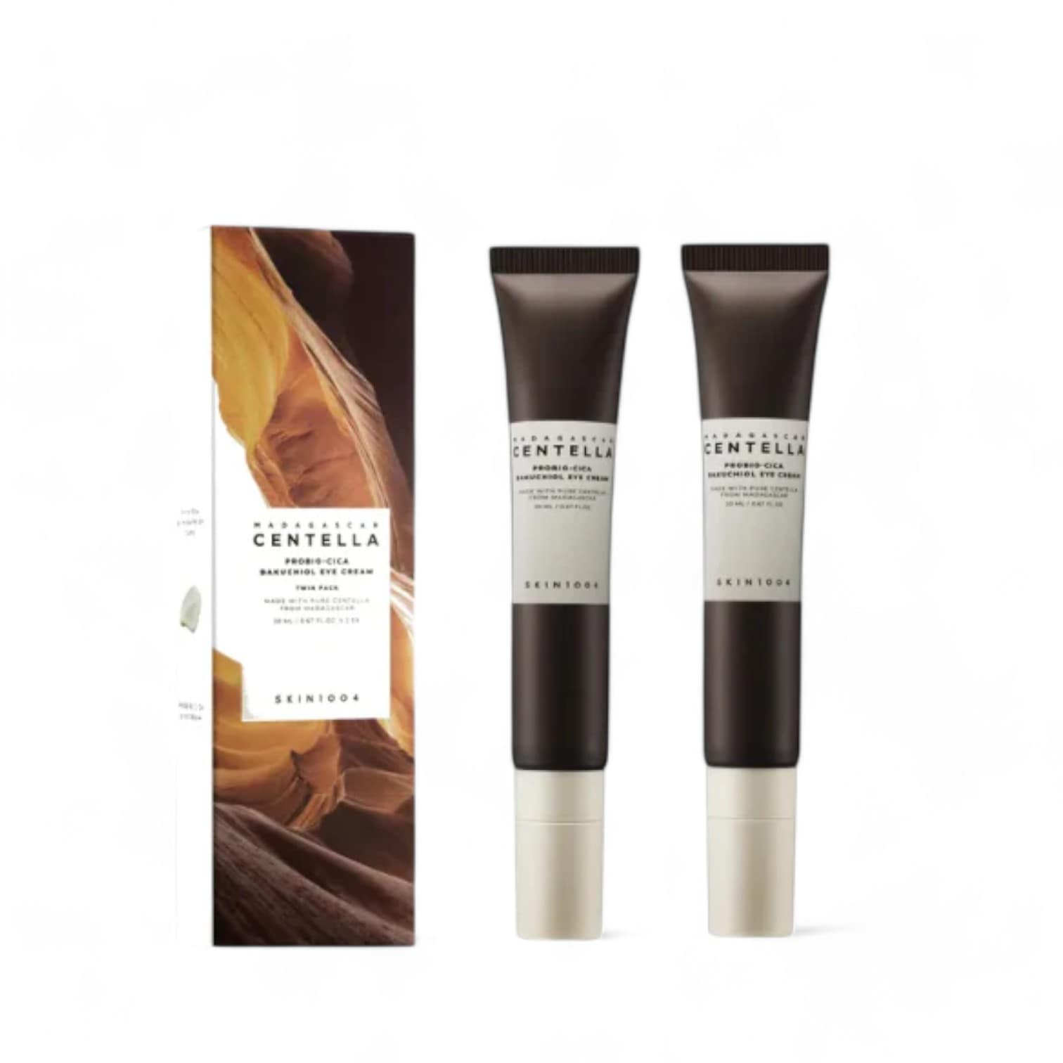 Set de cremas para ojos Madagascar Centella Probio-Cica Bakuchiol de Skin1004, ideal para reducir arrugas y ojeras.