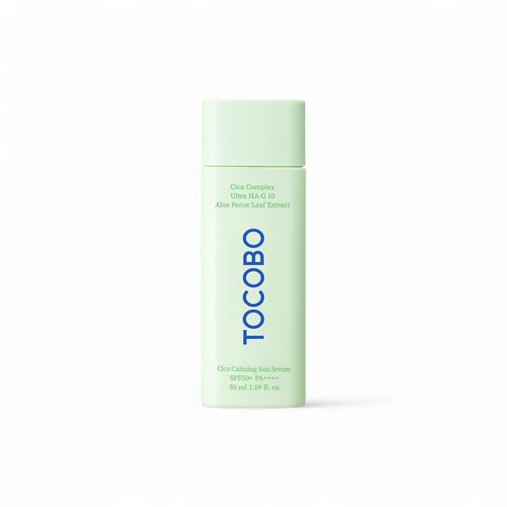 Protector solar Tocobo tipo suero con centella asiática