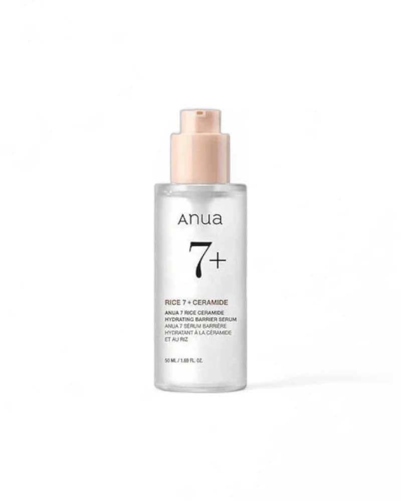 Sérum Anua con arroz y 7 ceramidas para hidratar profundamente y fortalecer la barrera cutánea, frasco de 50ml.
